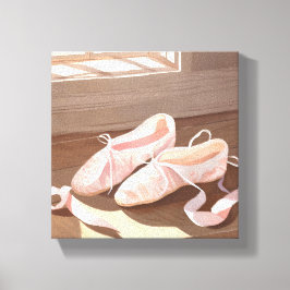 Lienzo Zapatillas de Ballet Hermosas | Rosa Bonito