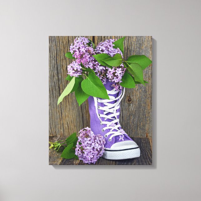 Lienzo Zapatillas Lila (Anverso)