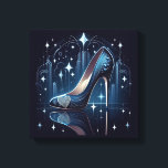 Lienzo Zapatos de tacón alto azules estilo Art Deco<br><div class="desc">Impresión en lienzo de zapatos de tacón alto azules estilo Art Deco Dale a tus paredes un look contemporáneo y moderno con estas impresiones acrílicas de alta definición. Tu imagen se imprime en papel fotográfico de calidad de archivo y se monta sobre acrílico resistente, creando una declaración visual única y...</div>