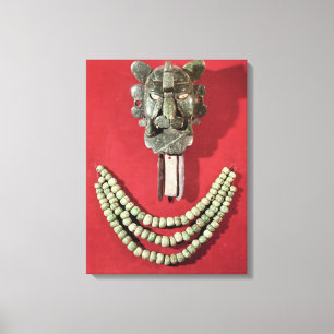 Lienzo Zapotec pectoral la forma de máscara que represent