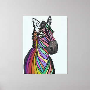 Lienzo zebra arco iris