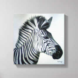 Lienzo Zebra Black and White Portrait Small
