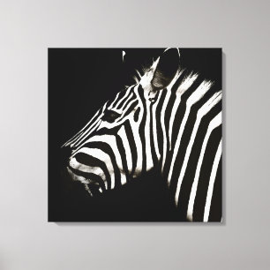 Lienzo Zebra Black and White Stristris Animal