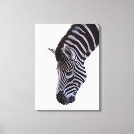 Lienzo Zebra Close-Up | Black & White Wildlife Wall Art