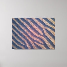 Lienzo Zebra con forma de viento en rayas de arena