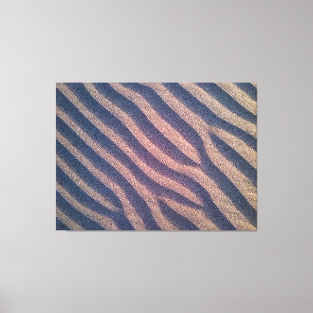 Lienzo Zebra con forma de viento en rayas de arena (Anverso)
