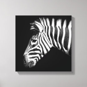 Lienzo Zebra en blanco y negro