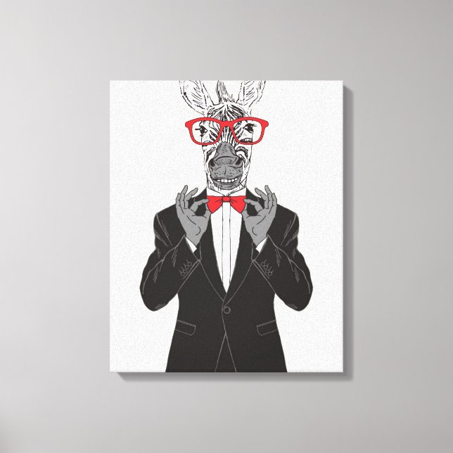 Lienzo Zebra Gentleman (Anverso)