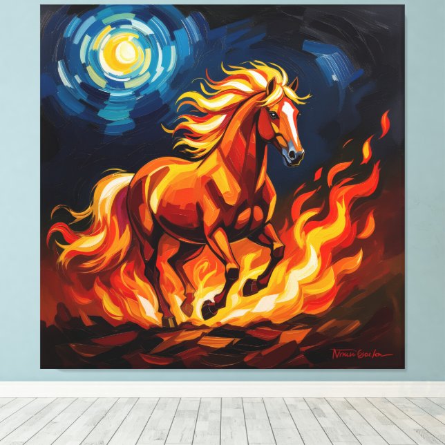 Lienzo „Zeitlose Ausdruckskraft – Die Seele der Kunst“ (Insitu (piso de madera))