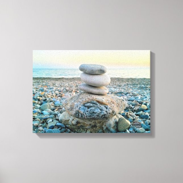 Lienzo Zen Beach Stones (Anverso)