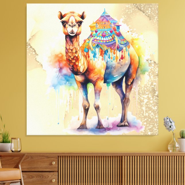Lienzo *~* Zen Fantasy CAMEL Purpurina arcoiris SC5 (Insitu (Sala de estar))