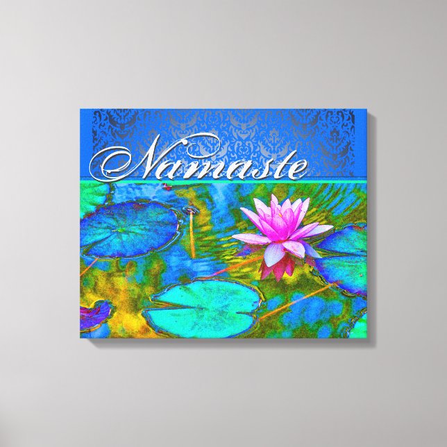 Lienzo Zen Lotus Yoga Practionary's Elegant Damask (Anverso)