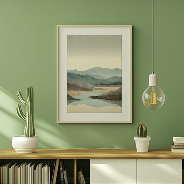 Lienzo Zen Misty Mountain Landscape (Subido por el creador)