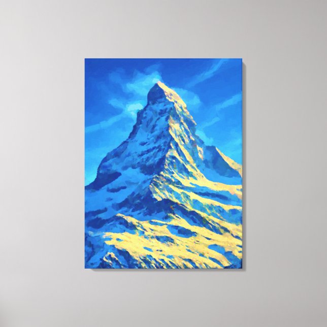 Lienzo Zermatt Vintage Travel Art (Anverso)