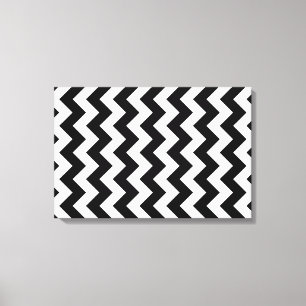Lienzo Zigzag blanco y negro