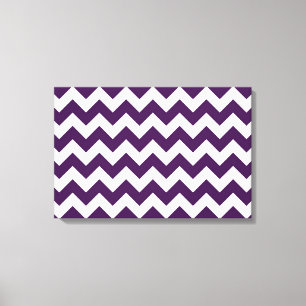 Lienzo Zigzag morado y blanco