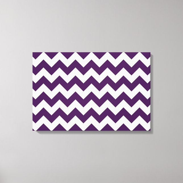 Lienzo Zigzag morado y blanco (Anverso)