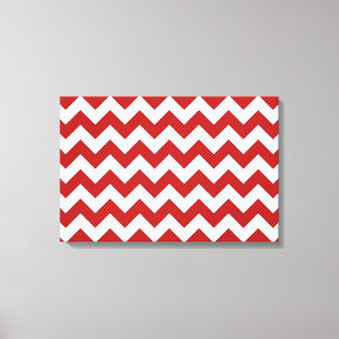 Lienzo Zigzag rojo y blanco