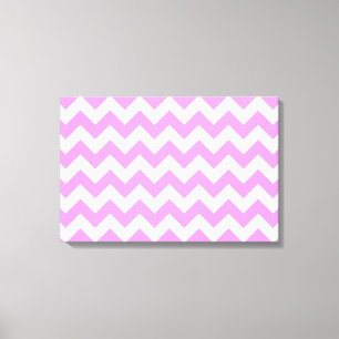 Lienzo Zigzag rosa y blanco