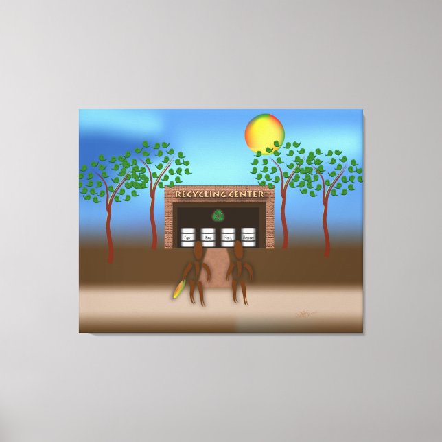 Lienzo Zinglees ~ Reciclaje (Anverso)