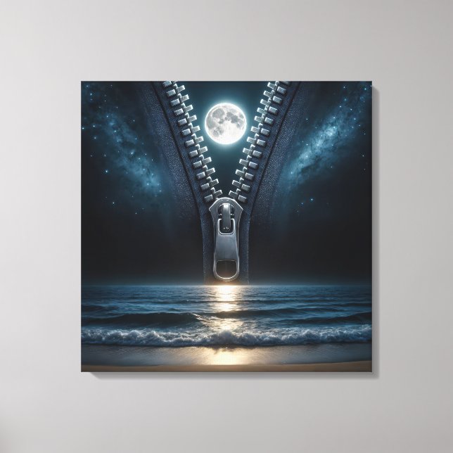 Lienzo Zipper Descomprimiendo La Luz De La Luna (Anverso)