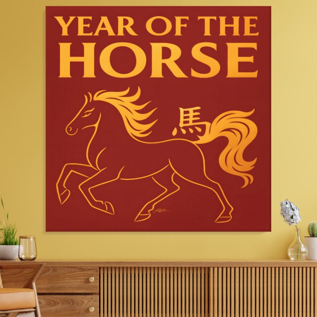 Lienzo Zodiac Chinese New Year 2026 Horse (Insitu (Sala de estar))