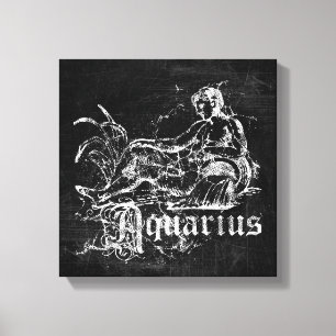 Lienzo Zodiac Vintage Aquarius