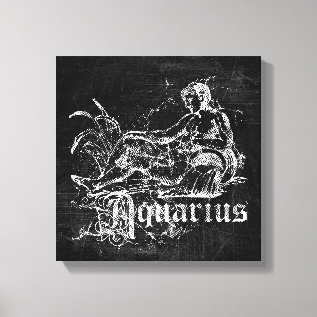 Lienzo Zodiac Vintage Aquarius (Anverso)