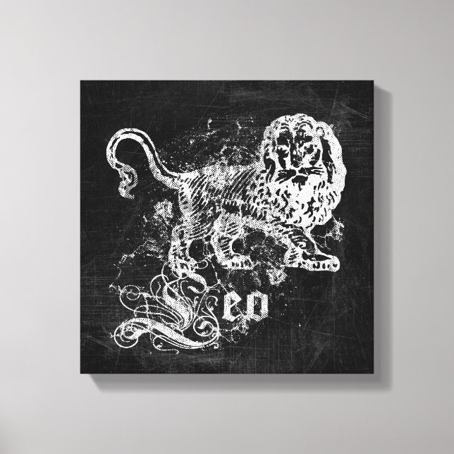 Lienzo Zodiac Vintage Leo (Anverso)