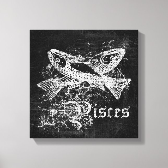 Lienzo Zodiac Vintage Pisces (Anverso)