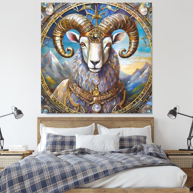 Lienzo Zodiaco - Aries The Ram (Insitu(Dormitorio))