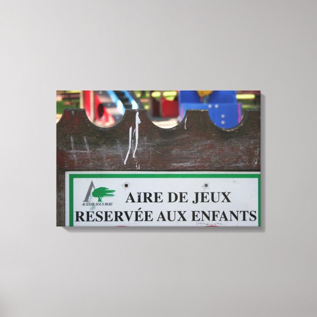 Lienzo Zona de juegos para niños 1 Reserve aux Enfants C (Anverso)