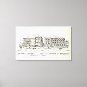 Lienzo Zona este California y Sacramento de Sansome