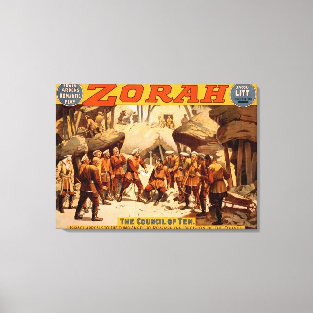 Lienzo Zorah Poster de teatro de los mineros rusos (Anverso)