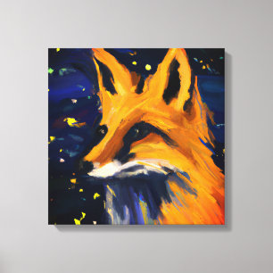 LIENZO ZORRO DE NOCHE ESTRELLADA III SUEÑO BOSCOSO