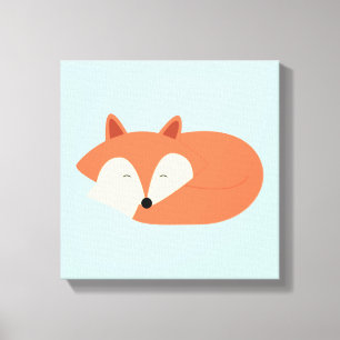 Lienzo Zorro Sleepy Red Baby