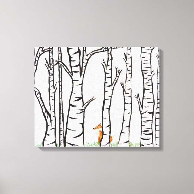 Lienzo Zorro solitario (Anverso)