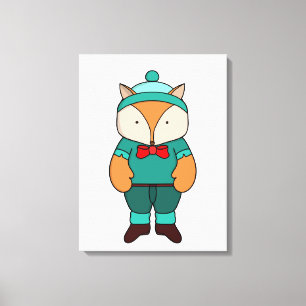 Lienzo Zorro verde lindo