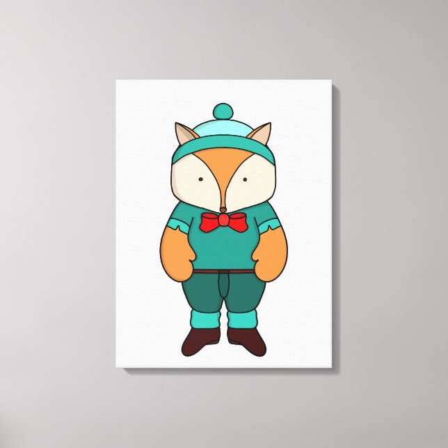 Lienzo Zorro verde lindo (Anverso)