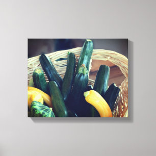 Lienzo Zucchini Verano Squash Gourdes Vegetales
