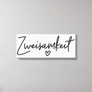 Lienzo Zweisamkeit, palabra alemana, tofraternidad, alemá
