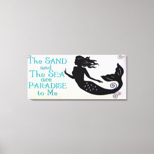 lienzos envueltos de sirena de arena y mar