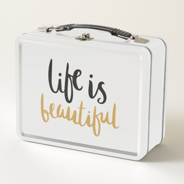 Life is Beautiful Metal Lunch Box (Anverso)