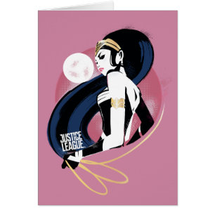 Liga de la Justicia   Arte pop de perfil de mujer