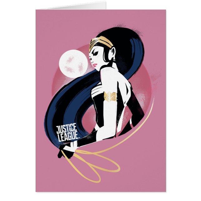 Liga de la Justicia | Arte pop de perfil de mujer  (Frente)