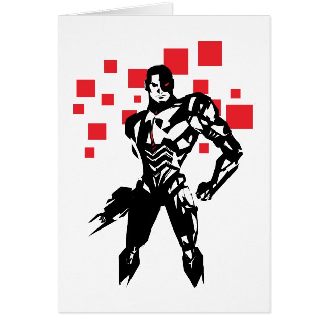 Liga de la Justicia | Cyborg Digital Noir Pop Art (Frente)