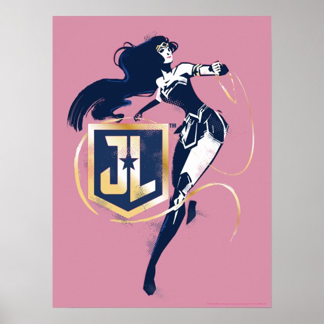 Liga de la Justicia | Mujer Maravilla y arte pop d (Frente)