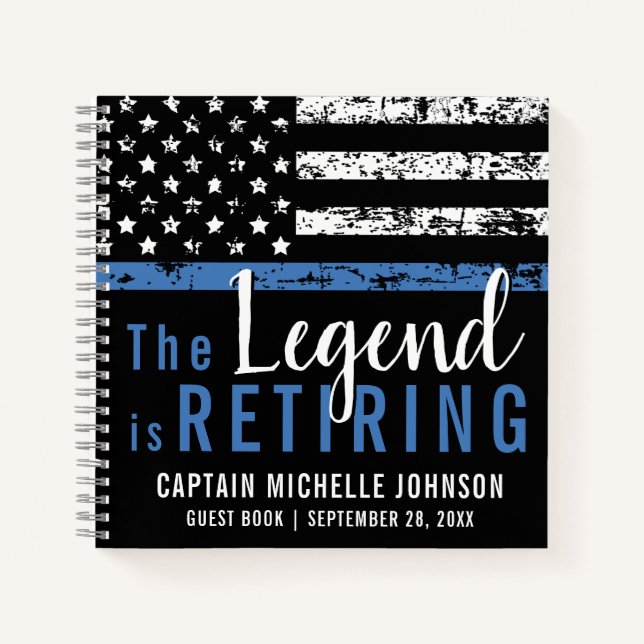 Ligero libro de invitados de retiro de la policía  (Anverso)