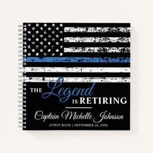 Ligero libro de invitados de retiro de la policía