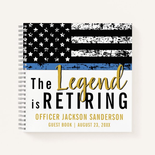 Ligero libro de invitados de retiro de la policía  (Anverso)